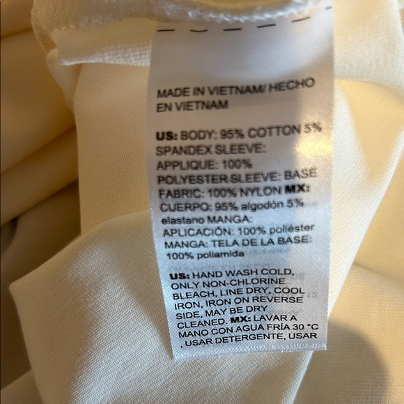 Chico's Ivory Top with Textured Sleeves - Picture 5 of 5